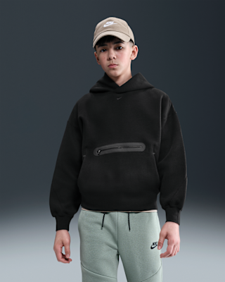 超貴重 NIKE Tech Fleece ブラック kids m Nike Sportswear Tech Fleece Big Kids' (Boys') Oversized Pullover